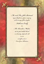 Red and gold Fleur-de-lis Invitations fleurdelis invitation